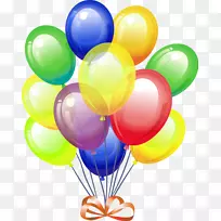 生日蛋糕气球剪贴画-彩色气球
