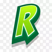 字母h-创意绿色字母r