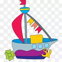 玩具船剪贴画-迷人的航海