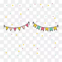 生日蛋糕派对-派对彩旗