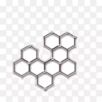 六角彩色蜂窝可伸缩图形.蜂蜜符号