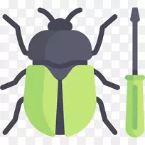 昆虫软件bug可伸缩图形图标-蓝色瓢虫