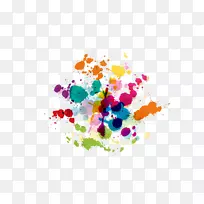 纽奥良爵士与遗产节蒙特利尔国际爵士音乐节-彩色墨水涂鸦背景