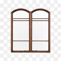 窗拱画框-棕色圆顶窗