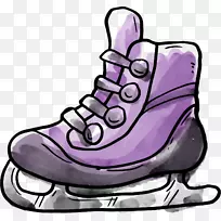 滑冰冰鞋滑板.彩绘溜冰鞋
