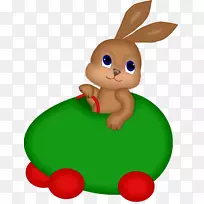 复活节兔子剪贴画-可爱的小兔子