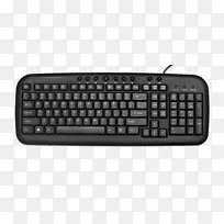 电脑键盘惠普企业电脑鼠标无线usb黑键盘