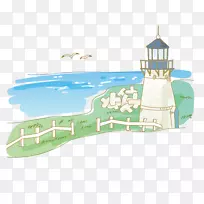 海图-小清新手绘卡通岛旅游