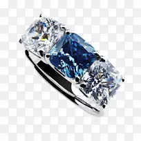 蓝色戒指蓝宝石-蓝色宝石戒指