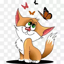 猫插图-橙色猫鼻子