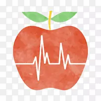 保健药物食用营养.苹果心电图