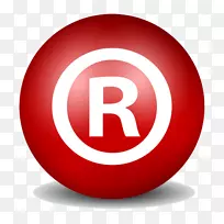 注册商标标志专利知识产权版权-r字英文圆圈图标