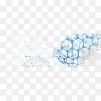 分子化学图解科技背景五角空心球