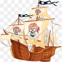 帆船-卡通海盗船