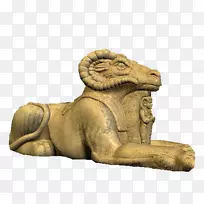 伟大的吉萨天使斯芬克斯人，古埃及石雕，埃及雕像-羊头类，在古埃及狮身人面像中射击动物
