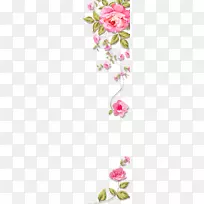 结婚请柬生日祝福卡片彩绘鲜艳的花朵花瓣