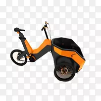 电动三轮车工具自行车工业-橙色简易自行车