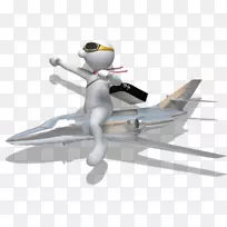 飞机恐高症航空公司三维计算机图形.3D恶棍