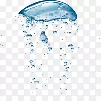 水滴气泡-蓝色水滴