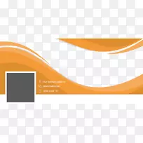 品牌平面设计墙纸-橙色波纹商业广告牌