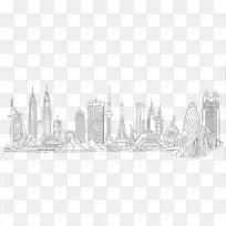 伦敦著名建筑黑白品牌结构图