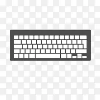 电脑键盘电脑鼠标笔记本电脑罗技qwerty-白色和黑色键盘图案