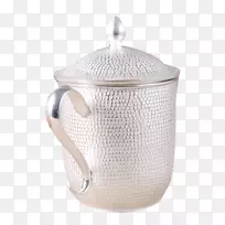 银茶壶-大型银制茶杯