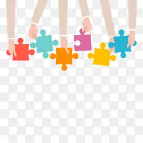 拼图彩色商业拼图