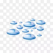 滴水夹艺术.蓝色水滴