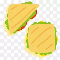 帕尼尼汉堡俱乐部三明治潜艇三明治快餐快餐三明治