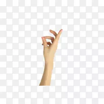 拇指手数字-引导手垫，女人的手，方向