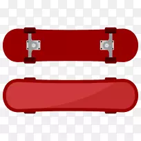 滑板图.红色滑板车