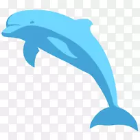 旋转海豚剪贴画-蓝色海豚