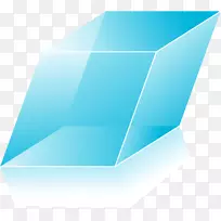 蓝色立方体几何图形-蓝色立方体