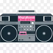 Boombox紧凑型盒式安卓-粉色收音机