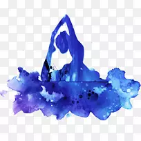 水彩画艺术紫罗兰手绘舞者