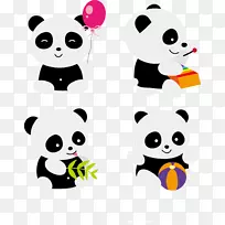 大熊猫可爱剪贴画-可爱熊猫