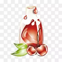 果汁水果杯饮料-水晶樱桃