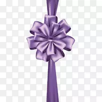 紫丝带图标-紫色缎带蝴蝶结