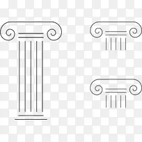 品牌结构黑白花纹单壁柱
