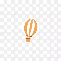 热气球标志字体-橙色热气球