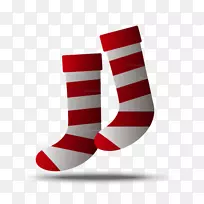 袜子.红条纹袜