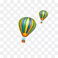 热气球-条纹热气球