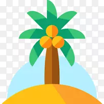 可伸缩图形ico图标-椰子树