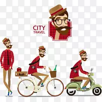 免版税插图-男子自行车插图