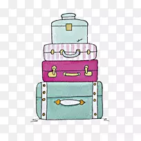 手提箱拉拔行李箱夹艺术层压行李