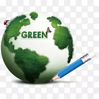 宽幅面打印机材料创意.绿色地球