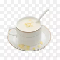 咖啡杯碟奶油咖啡碟-健康杏仁茶材料