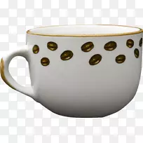 咖啡杯陶瓷-美丽的白咖啡杯