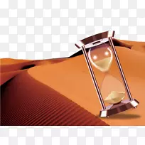 沙漠化沙漏斗时间